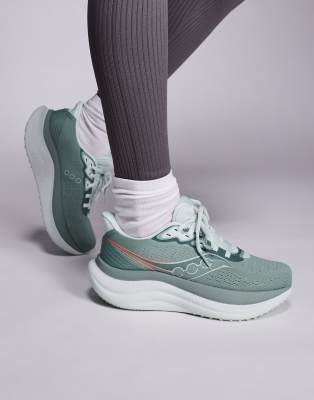 Saucony - Triumph 23 - Lauf-Sneaker in Eisberg und Aloe-Grün