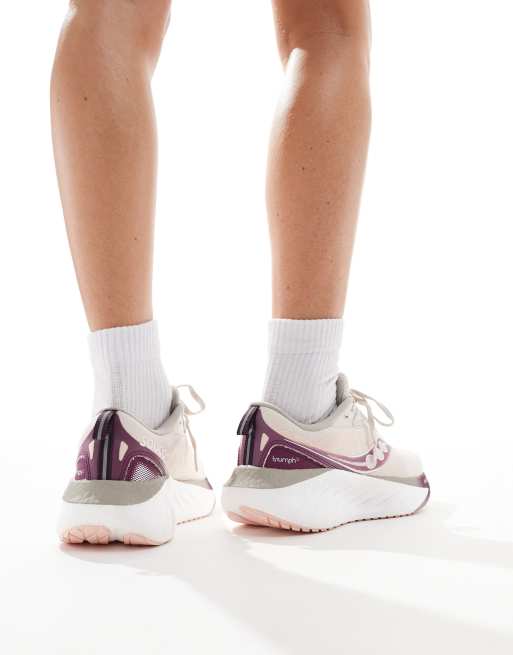 Saucony - Triumph 22 - Baskets de course neutres - Lune et aubergine, 4 de 5