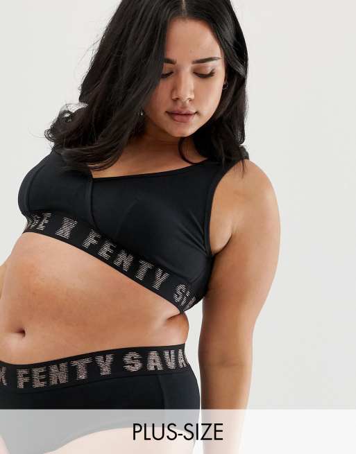 Savage x Fenty Curvy – Baumwollset mit Bralette und Slip mit Logo, 2 von 3