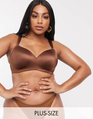 Savage x Fenty - Curvy - Nude beha zonder beugel in bruin-Beige Beige