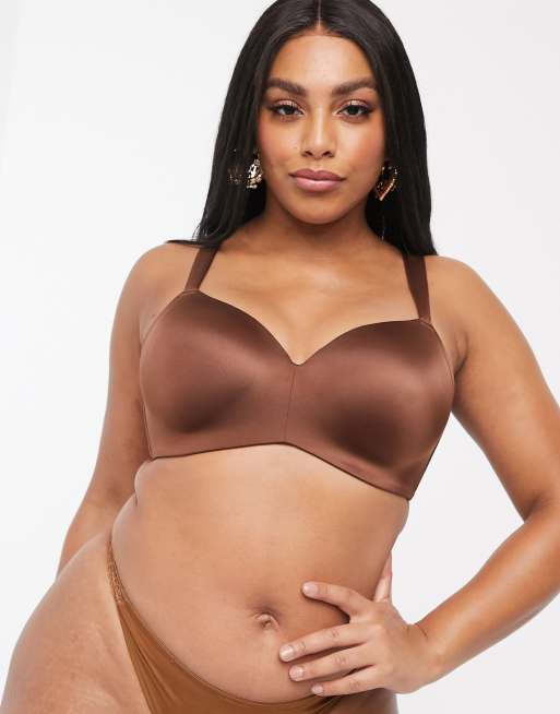 Savage X Fenty Curvy Nude Wire Free Bra In Mahogany Asos