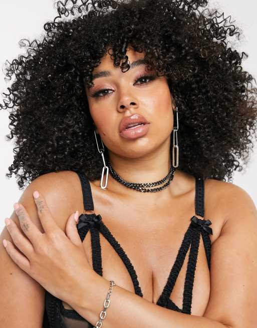 Savage X Fenty Plus Size Ultra Sexy Open Bra In Black Monroe Clothing