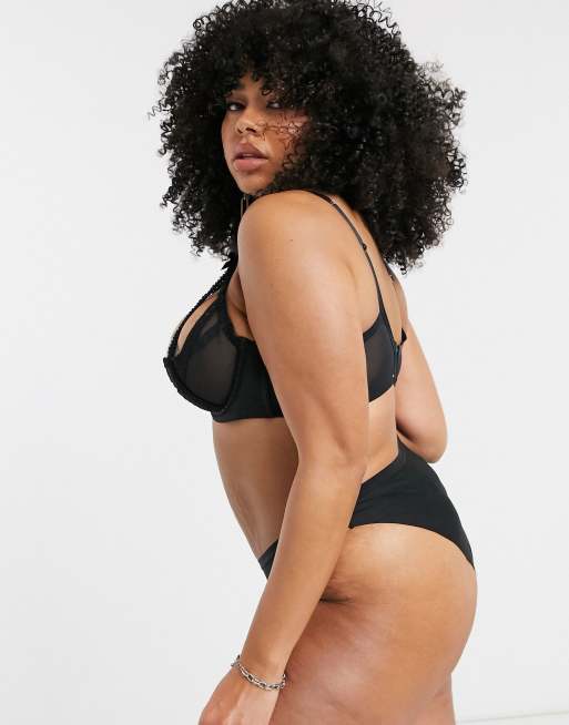 Savage X Fenty Plus Size Ultra Sexy Open Bra In Black Asos