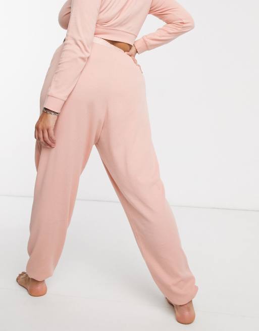 Savage x Fenty Waffle Sleep crop pants in rose