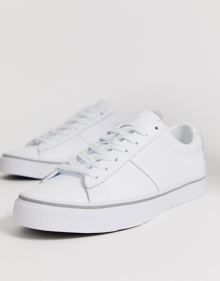 Sayer skind sneakers med polospiller-logo i hvid fra Polo Ralph Lauren