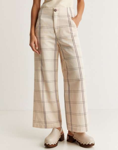 Scalper pant in neutral check - view 1