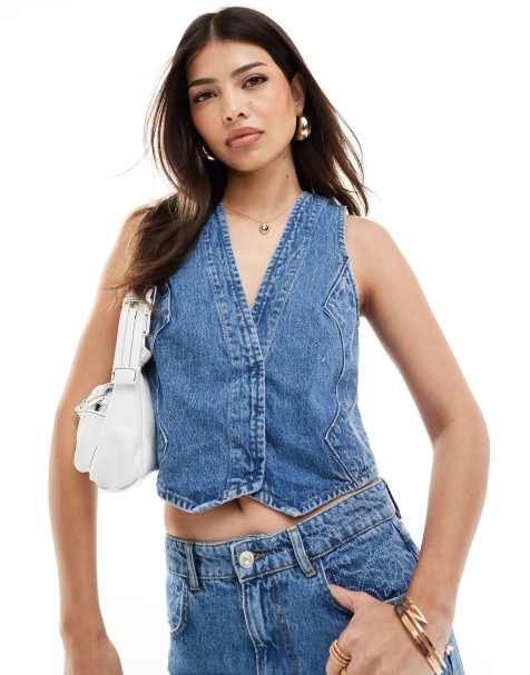 Scalpers 3d cuts vest in indigo - view 1