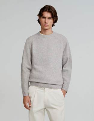 Scalpers Alan tricot jumper in light grey - view 1