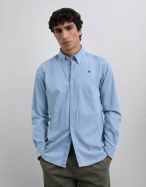Scalpers - Alpha S Bd - Camicia in denim blu chiaro - view 1