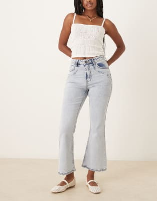 Scalpers Ankle Stitching Denim Pants In Blue