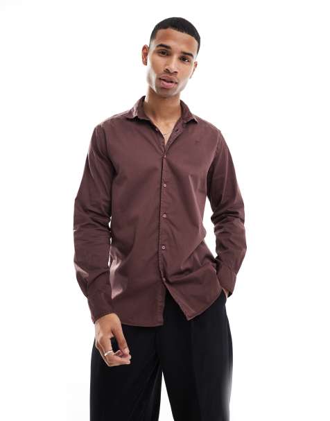 Scalpers Atle Shirt In Burgundy - view 1