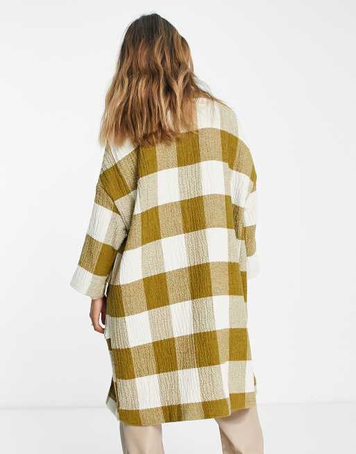 Scalpers - Ava - Cappotto lungo color senape a quadri, 3 di 4