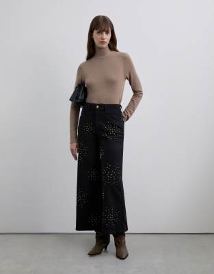 Scalpers - Ball Stud - Denim-Hose in Schwarz