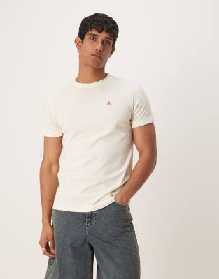 basic dressy tee in cream-Neutral
