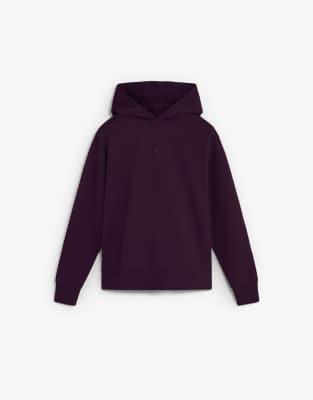 Scalpers - Basic-Kapuzenpullover in Lila mit Totenkopfmotiv