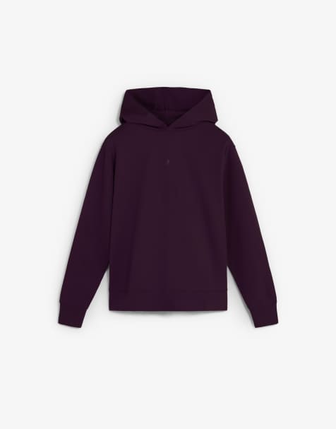 Scalpers – Basic-Kapuzenpullover in Lila mit Totenkopfmotiv - view 1
