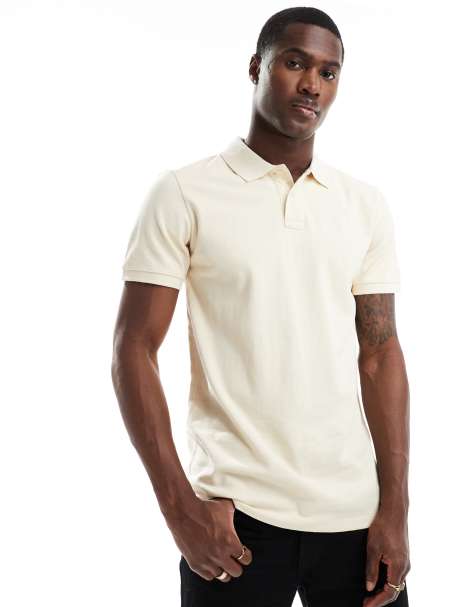 Scalpers basic polo in beige - view 1