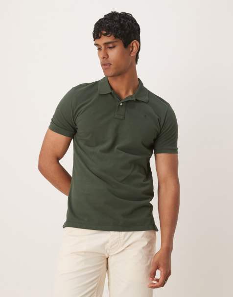 Scalpers basic polo in dark khaki - view 1