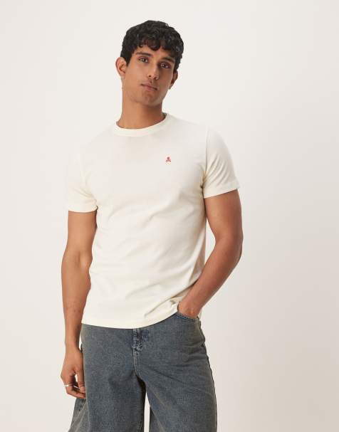 Scalpers Basic smart tee in cream - view 1
