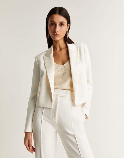 Scalpers - Bianca - Blazer taglio corto bianco sporco - view 1