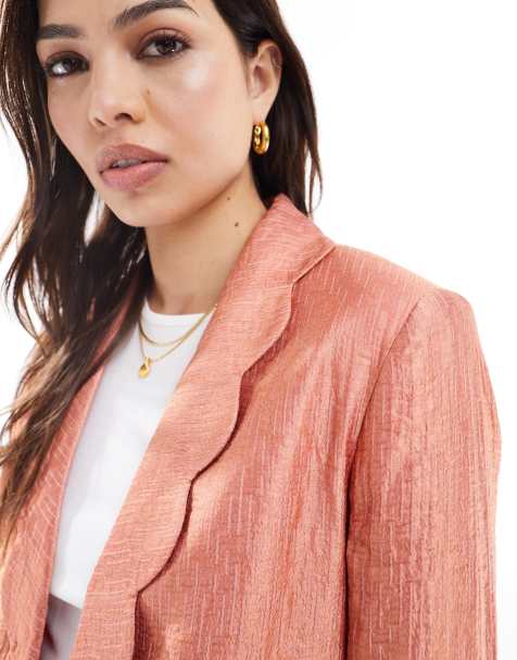 Scalpers - Blazer à bords festonnés - Rose - view 1