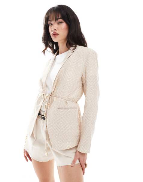 Scalpers - Blazer imprimé avec ornements - Neutre - view 1