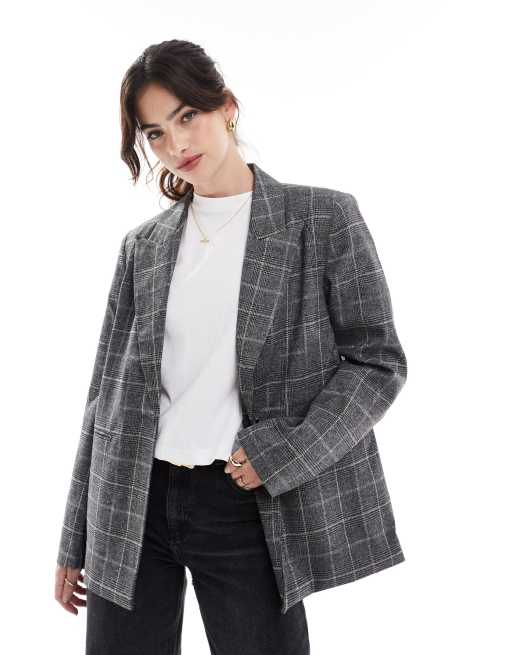 Scalpers blazer in black check  