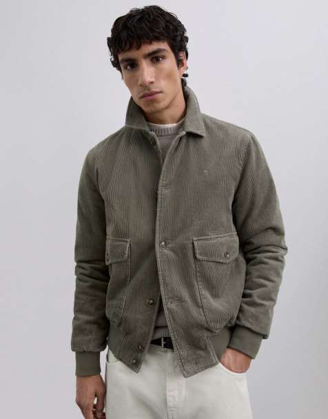 Scalpers - Bomberjack van corduroy in licht kaki - view 1