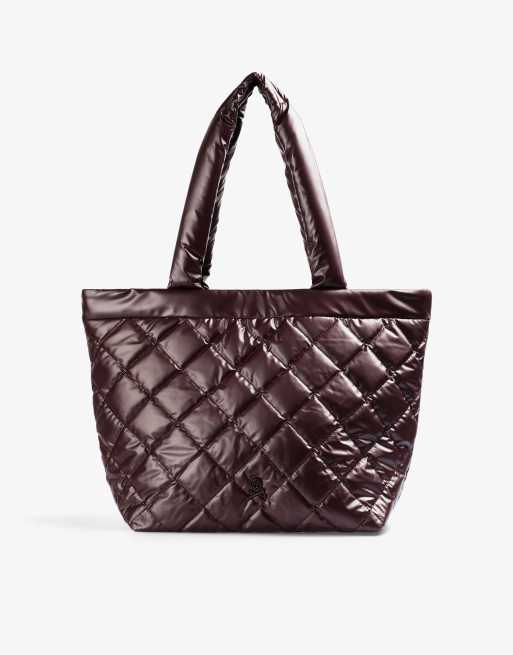 Scalpers - Borsa trapuntata color bordeaux metallizzato