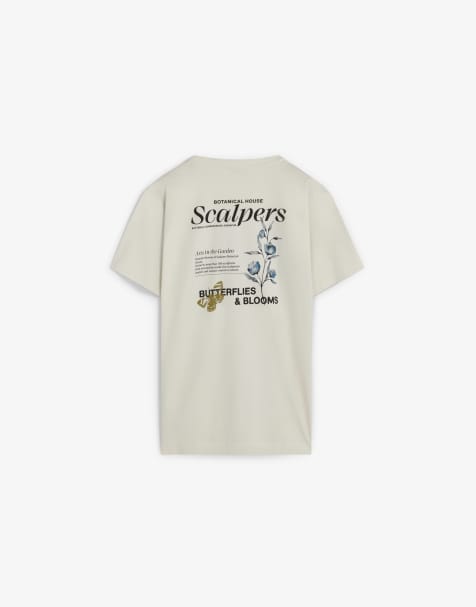 Scalpers – Botanical – T-Shirt in Wollweiß - view 1