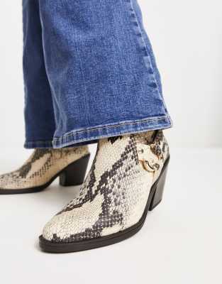 Scalpers - Bottines style santiags à imprimé serpent - Multicolore