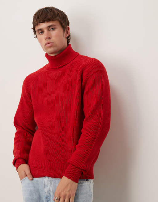 Scalpers Bowie turtle neck tricot sweater in red