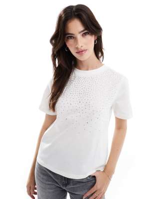 Scalpers - Burst - T-Shirt in Weiß mit Metalldetail