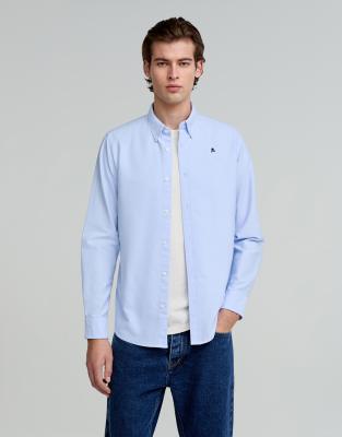 Scalpers Button Down Shirt In Sky Blue