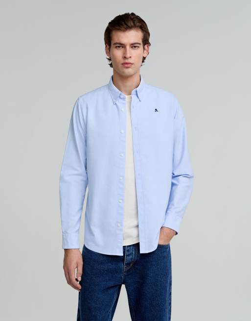 Scalpers button down shirt in sky blue