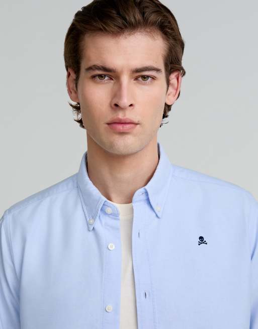 Scalpers button down shirt in sky blue