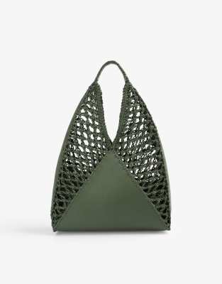 Scalpers - Cabas en cuir et en maille - Vert