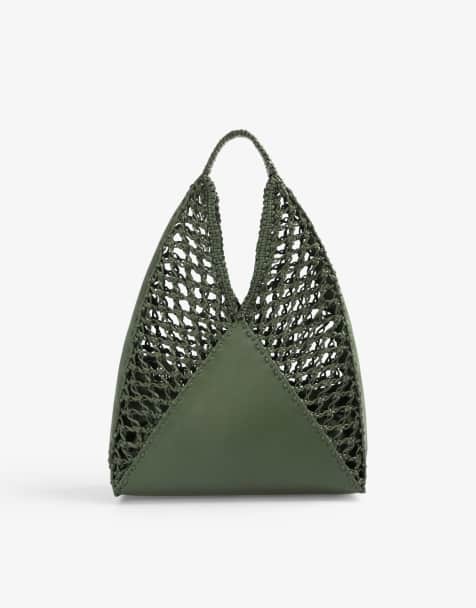 Scalpers - Cabas en cuir et en maille - Vert - view 1