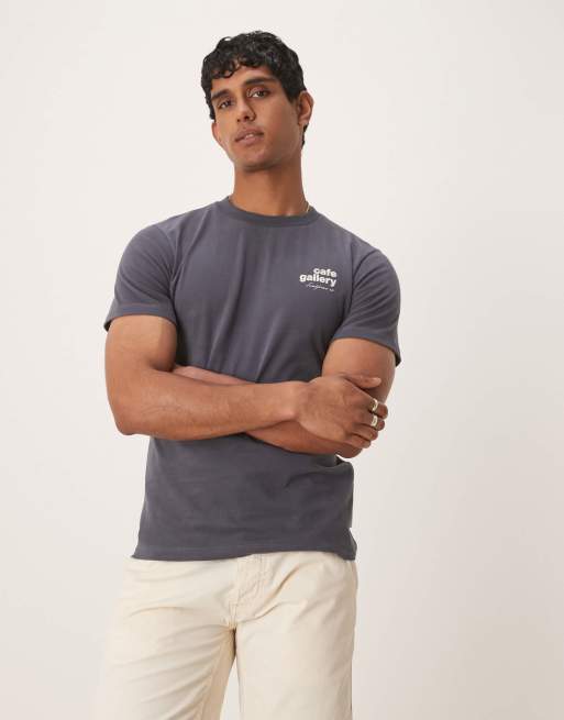 Scalpers – Cafe Gallery – T-Shirt in Anthrazit