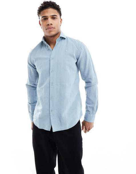 Scalpers - Camicia in lino blu chiaro vintage - view 1
