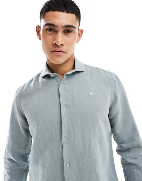 Scalpers - Camicia in lino grigio chiaro vintage - view 1