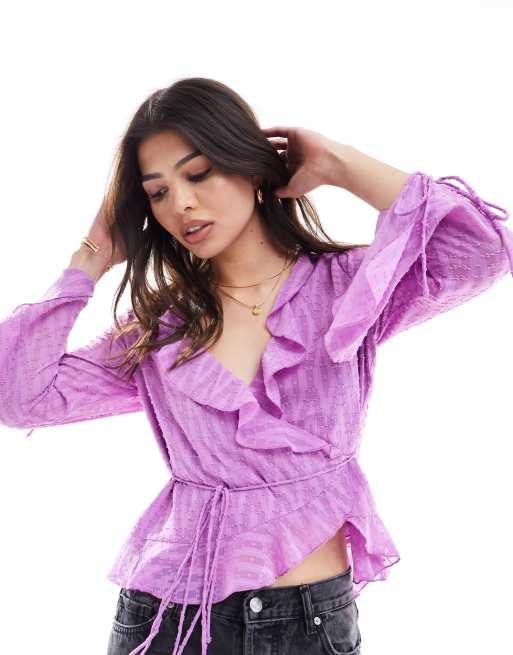 Scalpers - Camicia lilla con volant
