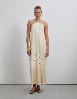 Scalpers - Camisole-Oberteil aus Satin in Ecru-Neutral