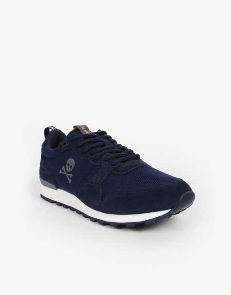 Scalpers Canadian sneakers in navy and white - view 1