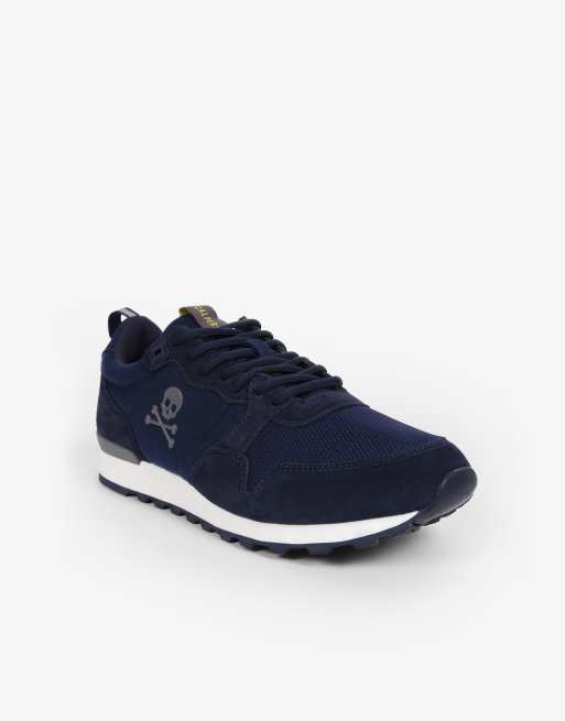 Scalpers Canadian sneakers in navy and white