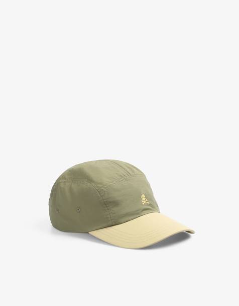 Scalpers - Cappellino kaki a pannelli con teschio - view 1