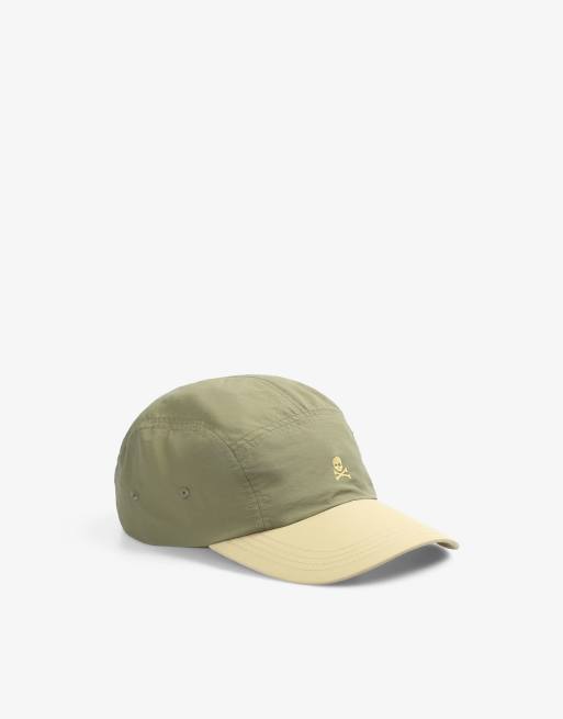 Scalpers - Cappellino kaki a pannelli con teschio
