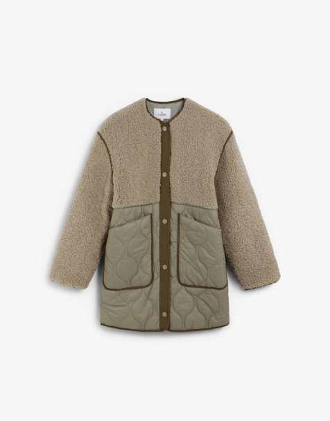 Scalpers - Cappotto in montone color kaki - view 1