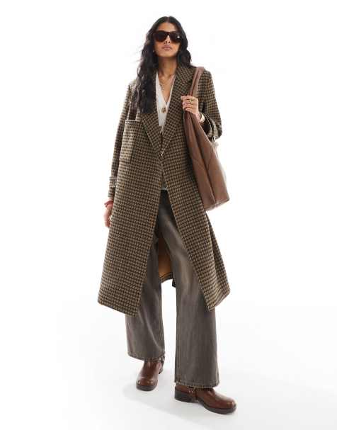 Scalpers - Cappotto lungo arancione a quadri - view 1