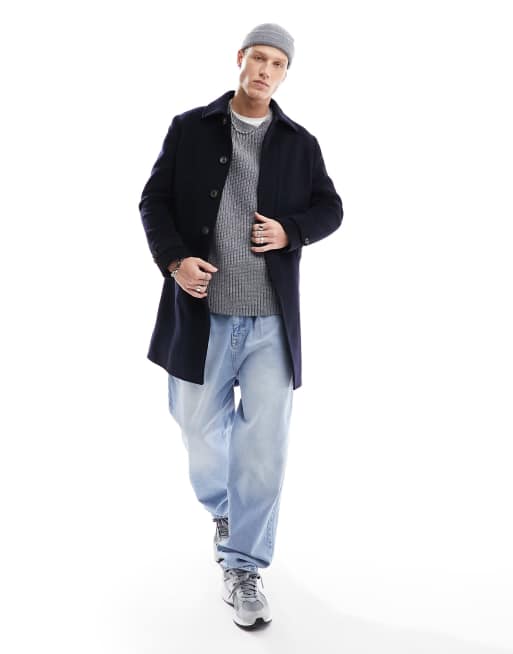 Scalpers - Cappotto taglio classico blu navy